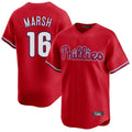 harde P.Phillies #16 Brandon Marsh Player Red Home Limited Stitched Jerseys