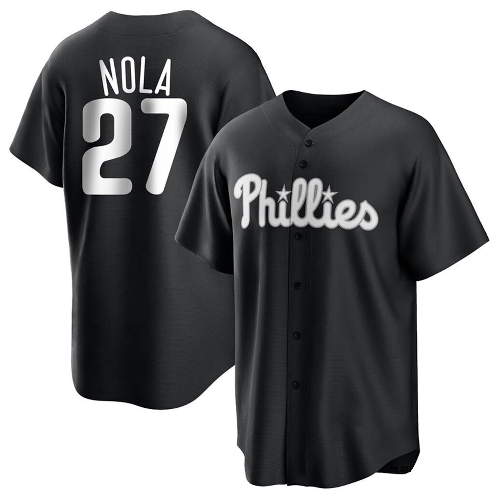 harde P.Phillies #27 Aaron Nola Player Black Alt Fashion Home Game Stitched Jerseys