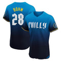 harde P.Phillies #28 Alec Bohm Player Blue City Connect Home Limited Elite Stitched Jerseys