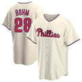 harde P.Phillies #28 Alec Bohm Player Cream Home Game Stitched Jerseys