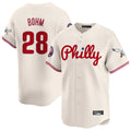 harde P.Phillies #28 Alec Bohm Player Cream Phillies & Eagles Vapor Premier Limited Stitched Jerseys