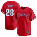 harde P.Phillies #28 Alec Bohm Player Red Home Limited Stitched Jerseys