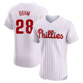harde P.Phillies #28 Alec Bohm Player White Home Limited Elite Stitched Jerseys