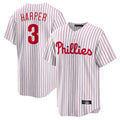 harde P.Phillies #3 Bryce Harper Player White Home Game Stitched Jerseys
