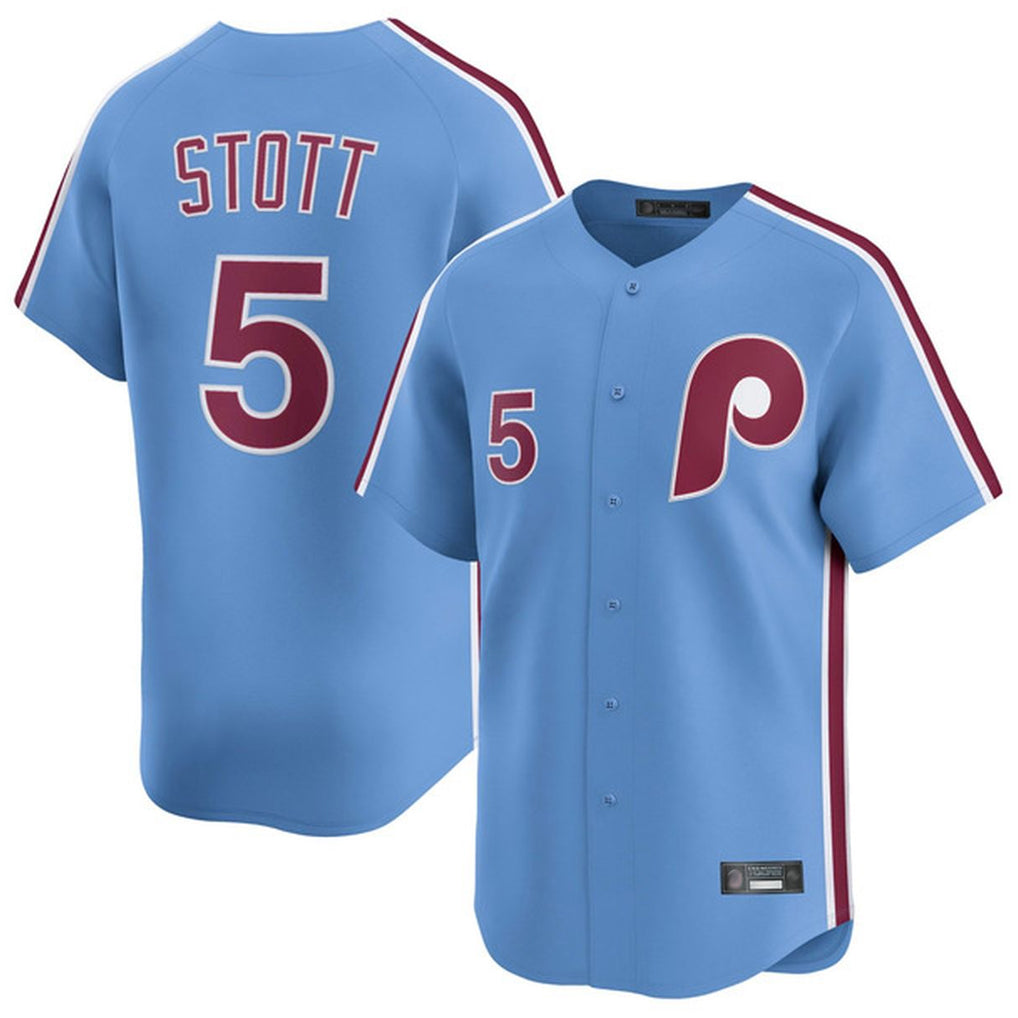 harde P.Phillies #5 Bryson Stott Player Light Blue Home Limited Stitched Jerseys
