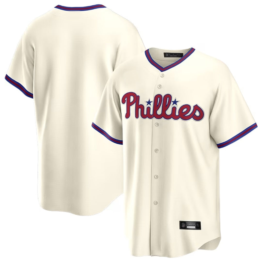 harde P.Phillies Blank Player Cream Home Game Stitched Jerseys