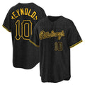 harde P.Pirates #10 Bryan Reynolds Player Black Snake Skin City Home Limited Stitched Jerseys