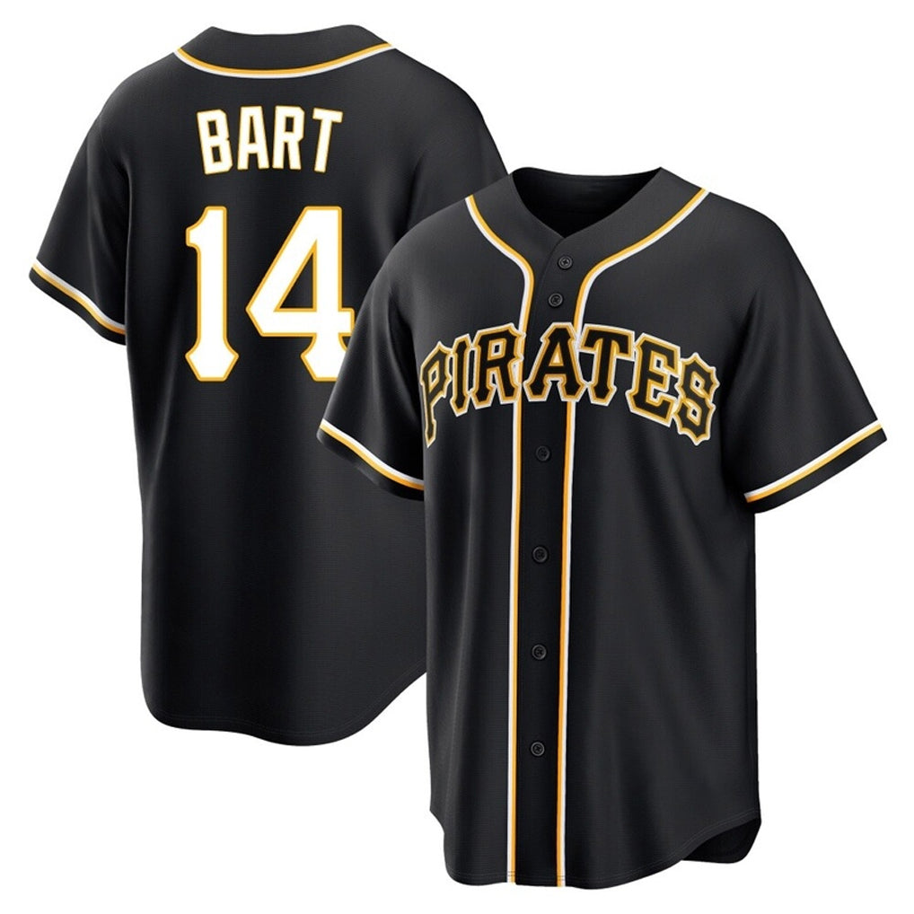 harde P.Pirates #14 Joey Bart Player Black Fashion Out Home Game Stitched Jerseys