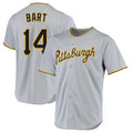 harde P.Pirates #14 Joey Bart Player Gray Road Home Game Stitched Jerseys