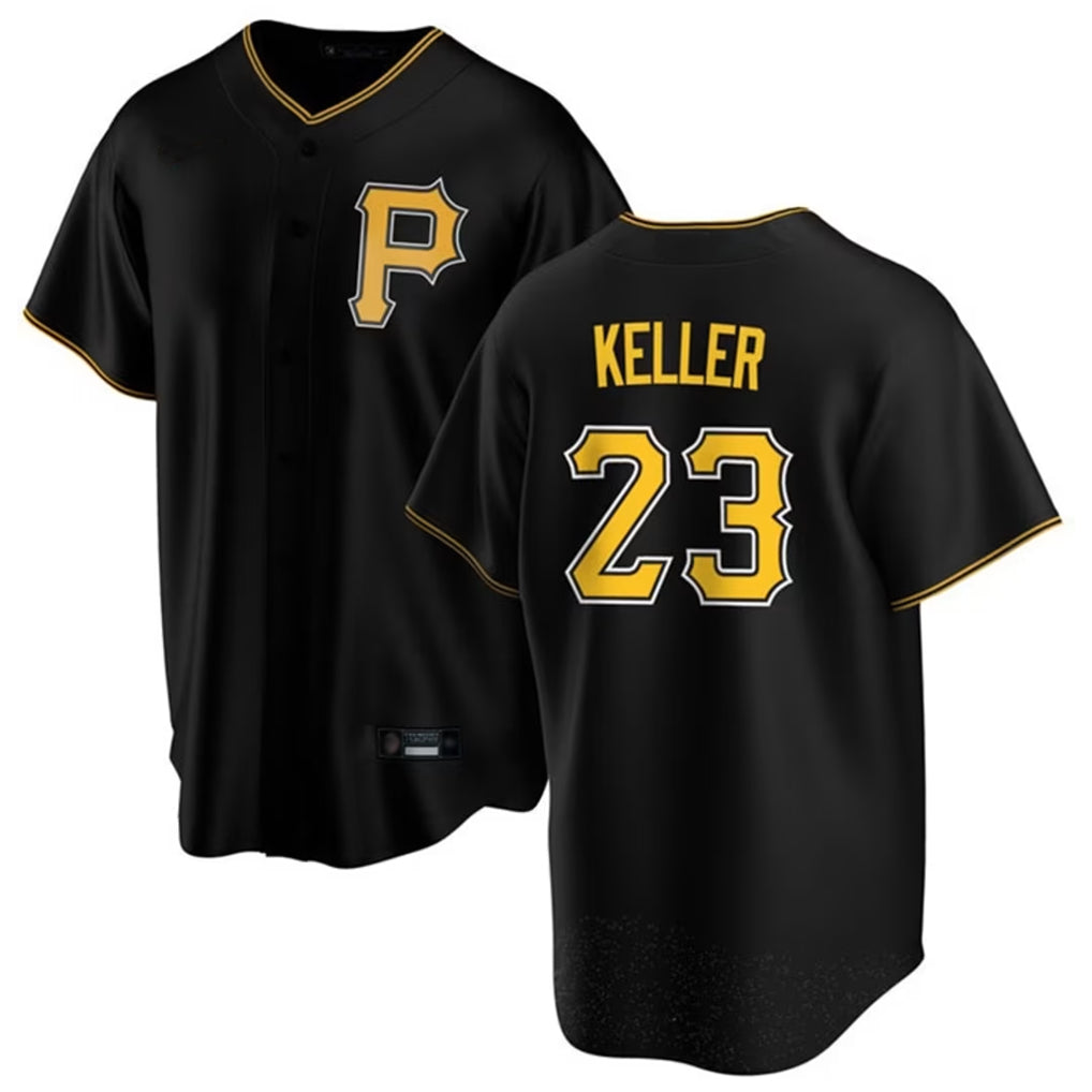 harde P.Pirates #23 Mitch Keller Player Black Home Game Stitched Jerseys
