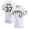 harde P.Pirates #32 Henry Davis Player White Home Limited Elite Stitched Jerseys