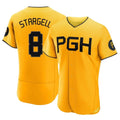 harde P.Pirates #8 Willie Stargell Player Gold City Connect Home Limited Elite Stitched Jerseys