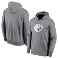 harde P.Steelers Gray LOGO Pullover Hoodies Limited Blank Player Stitched Jerseys