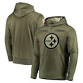 harde P.Steelers Olive Salute to Service Pullover Hoodie Home Game Blank Player Stitched Jerseys