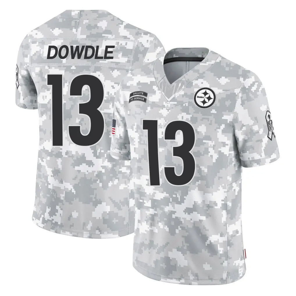 harde P.Steelers #13 Rico Dowdle Player Arctic Camo Limited Salute To Service Home Game Stitched Jerseys