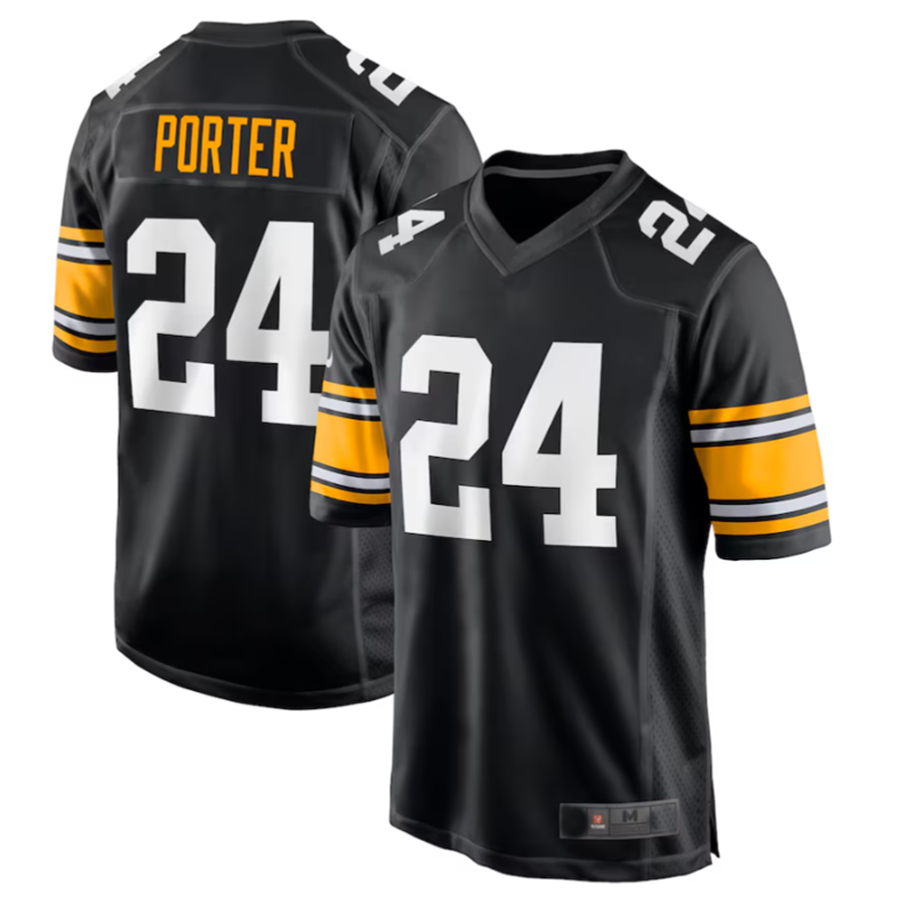 harde P.Steelers #24 Joey Porter Jr. Black Alternate Game American Stitched Jerseys