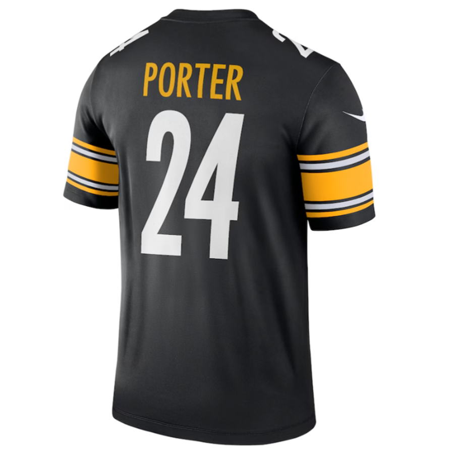 harde P.Steelers #24 Joey Porter Jr. Black Legend American Stitched Jersey