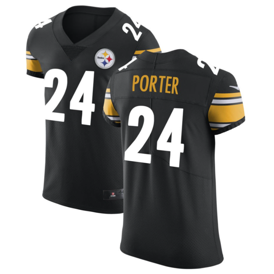 harde P.Steelers #24 Joey Porter Jr. Black Vapor Untouchable Elite American Stitched Jerseys