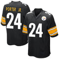 harde P.Steelers #24 Joey Porter Jr. Player Black Game Home Stitched Jerseys