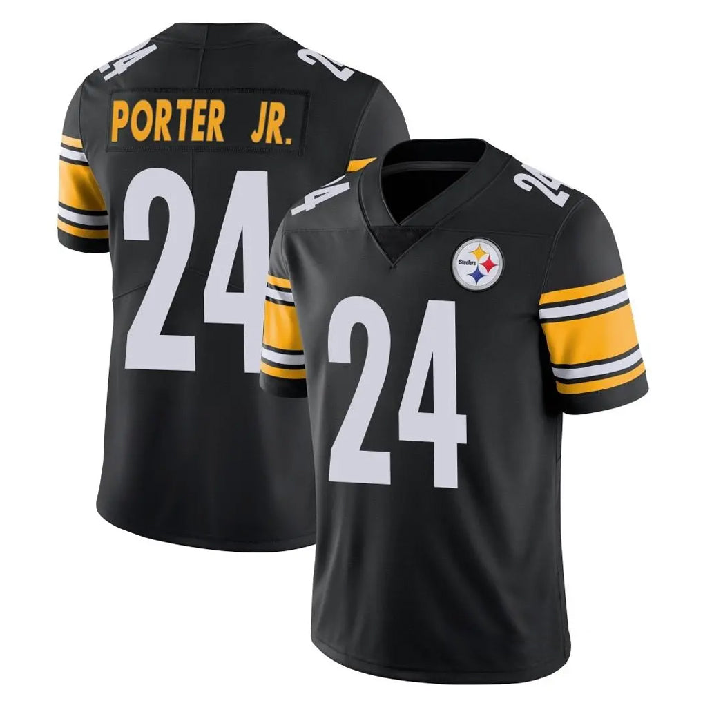 harde P.Steelers #24 Joey Porter Jr. Player Black Limited Vapor Untouchable Home Game Stitched Jerseys