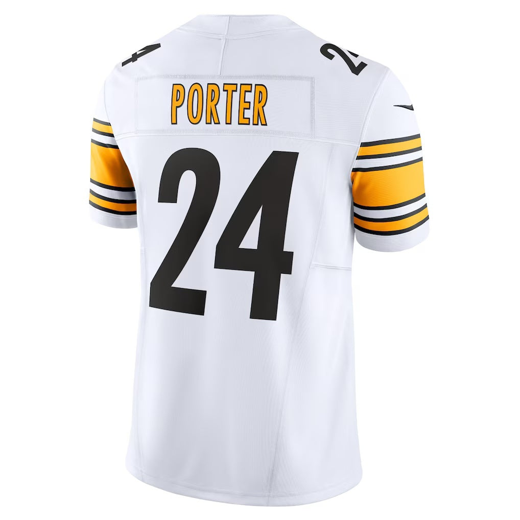 harde P.Steelers #24 Joey Porter Jr. White Vapor F.U.S.E. Limited Stitched Jerseys