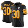 harde P.Steelers #30 Jaylen Warren Player Black Limited Color Rush Home Game Stitched Jerseys