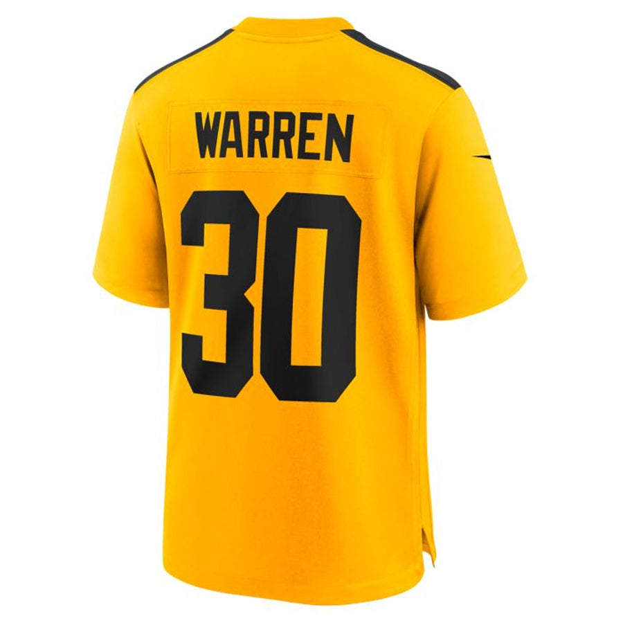 harde P.Steelers #30 Jaylen Warren Player Gold Alternate Game Stitched Jerseys