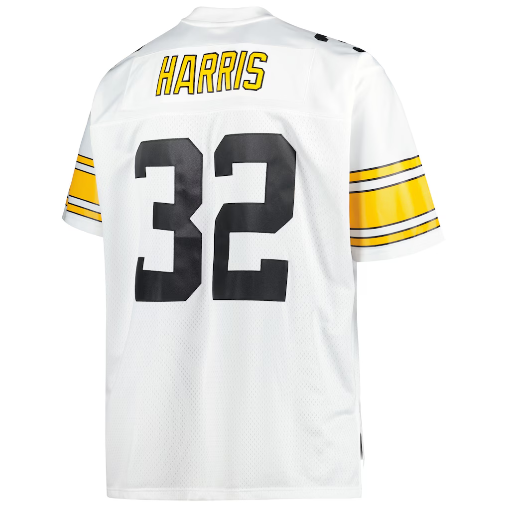 harde P.Steelers #32 Franco Harris Mitchell & Ness White Big & Tall 1976 Retired Player Replica Jersey