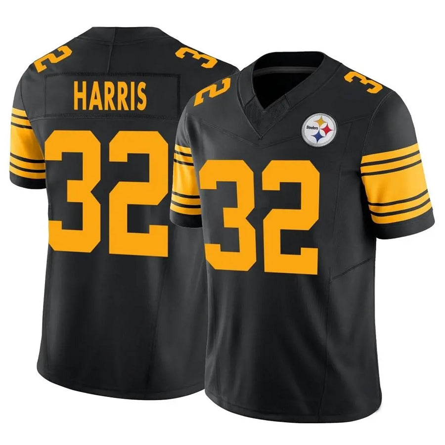 harde P.Steelers #32 Franco Harris Player Black Vapor F.U.S.E. Limited Stitched Jerseys