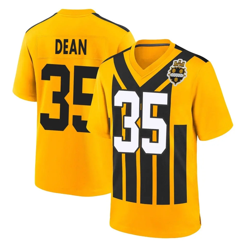 harde P.Steelers #35 Jamel Dean Player Gold Limited 1933 Throwback Home Game Stitched Jerseys