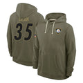 harde P.Steelers #35 Jamel Dean Player Olive Salute to Service Pullover Hoodies Limited Stitched Jerseys