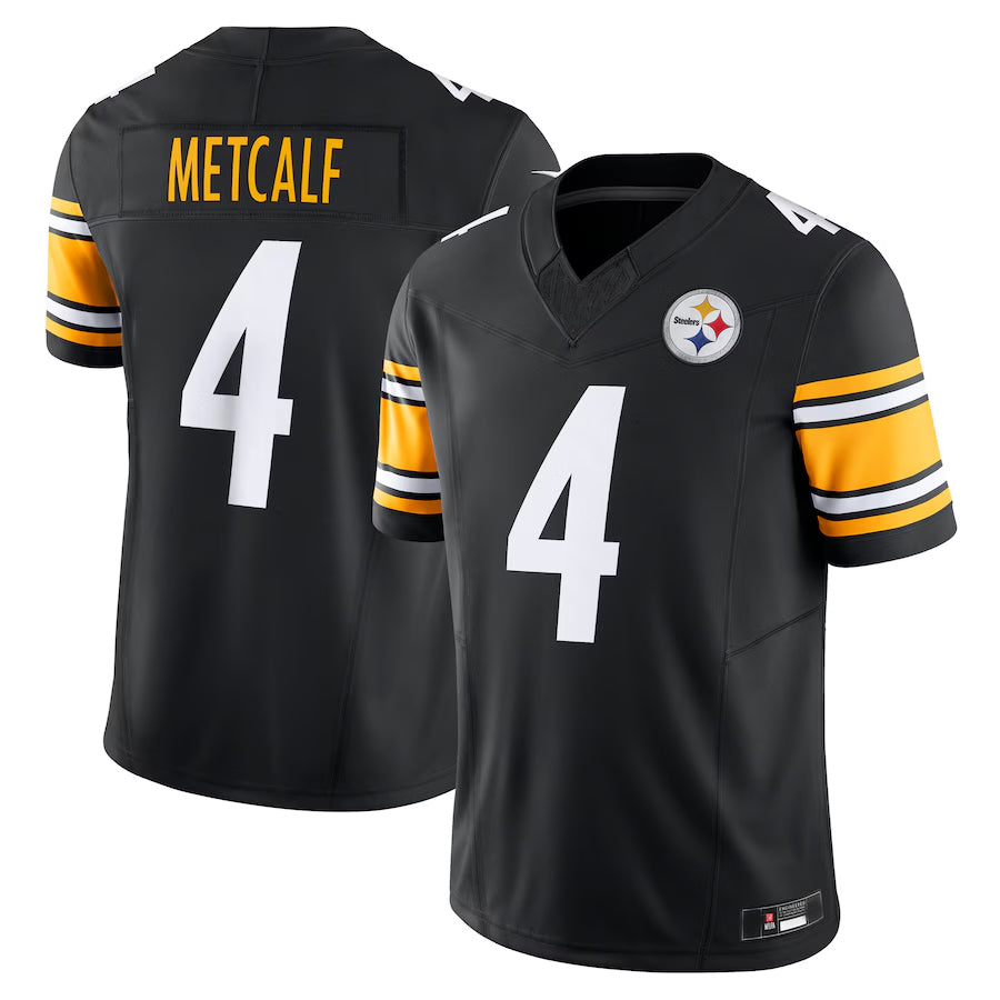 harde P.Steelers #4 DK Metcalf Player Black Team Vapor F.U.S.E. Limited Stitched Jerseys