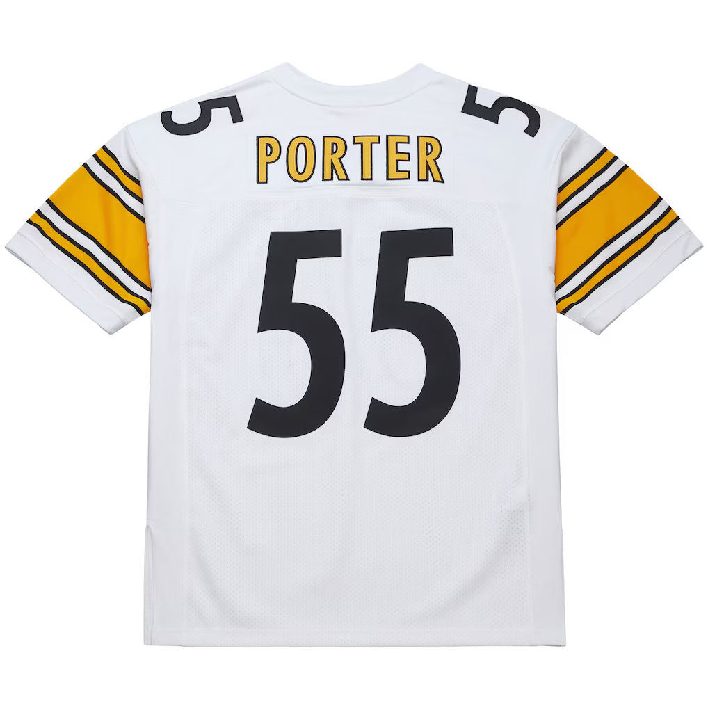 harde P.Steelers #55 Joey Porter Mitchell & Ness White 2005 Authentic Throwback Retired Player Jersey Stitched Puhic