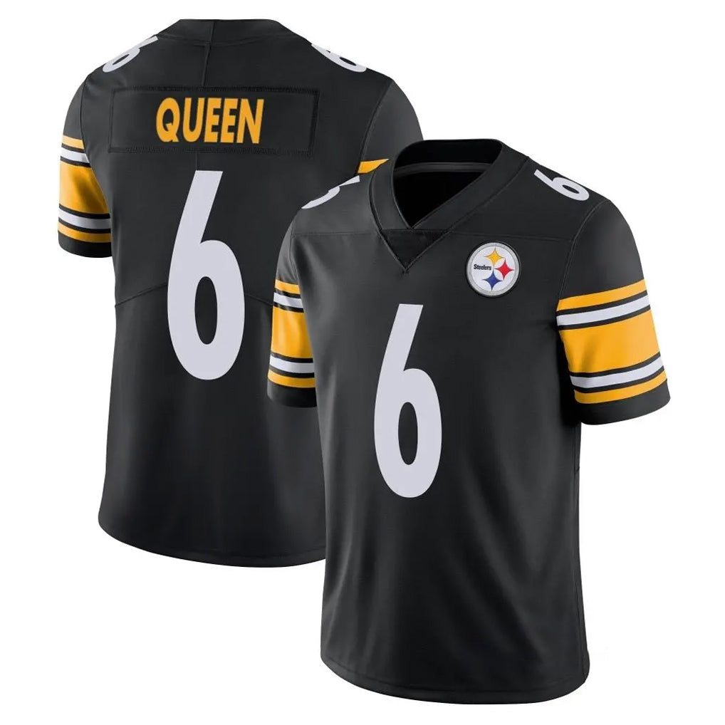 harde P.Steelers #6 Patrick Queen Player Black Limited Vapor Untouchable Home Game Stitched Jerseys