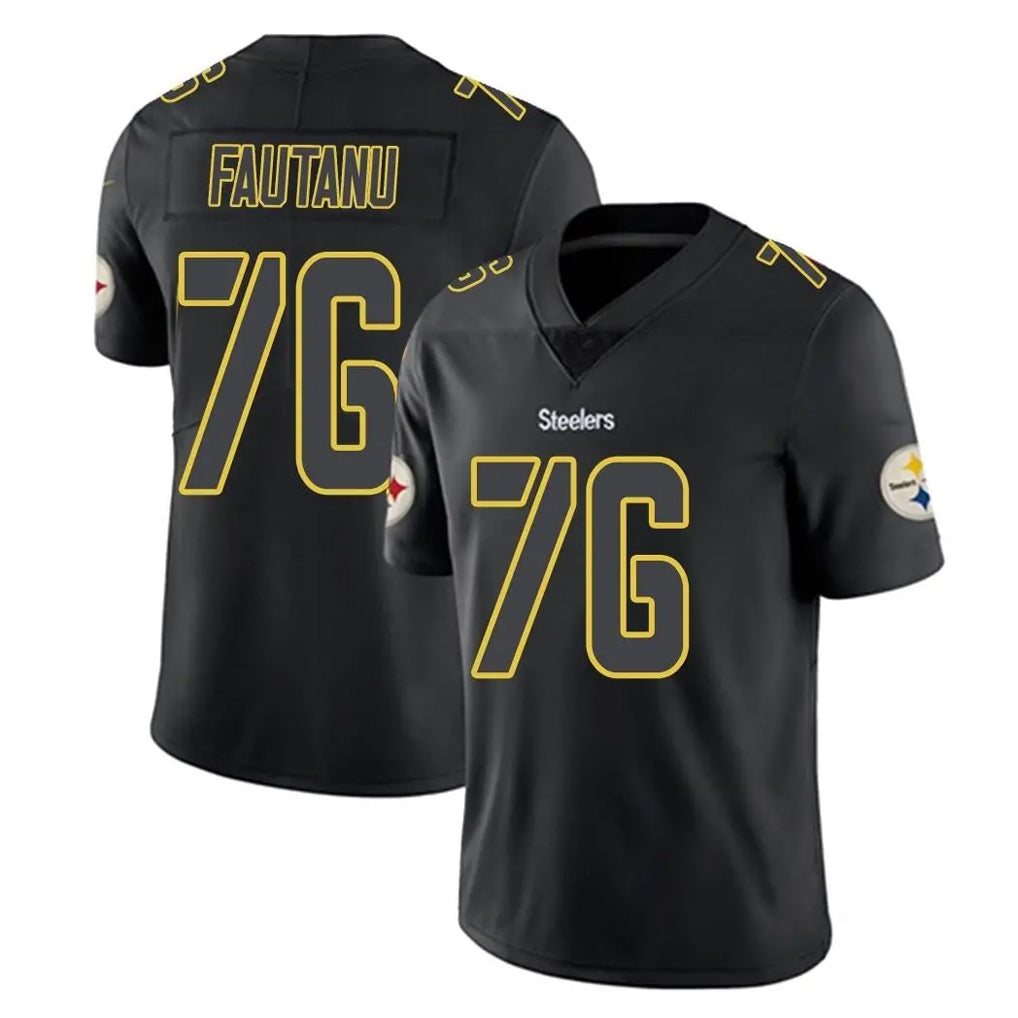 harde P.Steelers #76 Troy Fautanu Player Black Impact Limited Home Game Stitched Jerseys