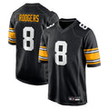 harde P.Steelers #8 Aaron Rodgers Player Black Home Limited Stitched Jerseys