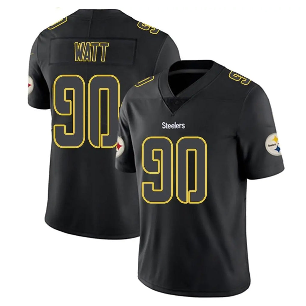 harde P.Steelers #90 T.J. Watt Player Black Impact Limited Home Game Stitched Jerseys