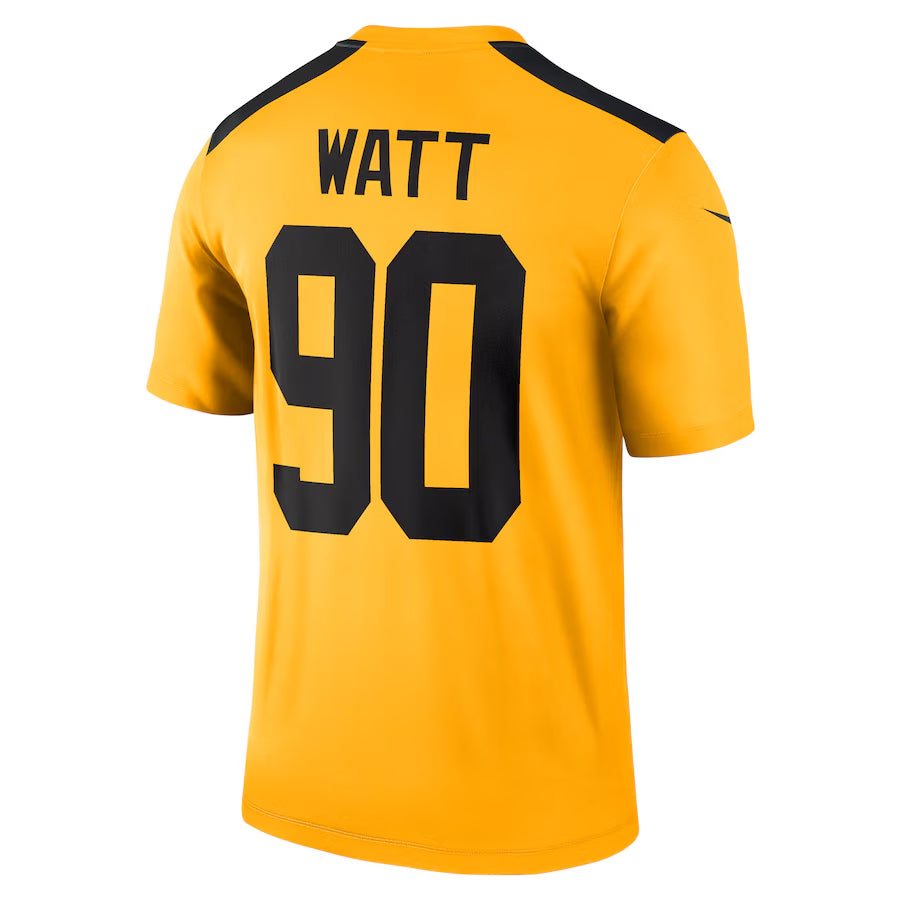 harde P.Steelers #90 T.J. Watt Player Gold Alternate 1933 Throwback Legend Performance Top Stitched Jerseys