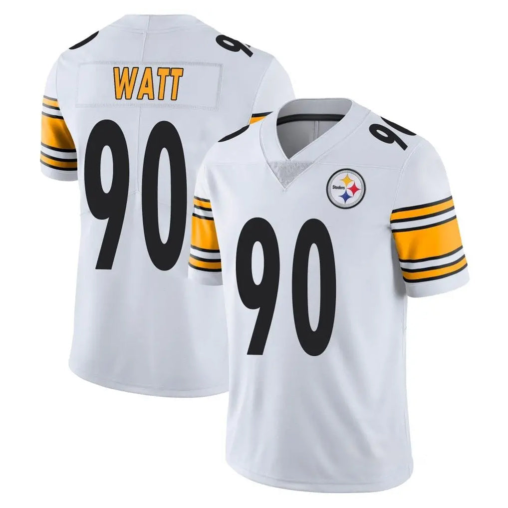 harde P.Steelers #90 T.J. Watt Player White Limited Vapor Untouchable Home Game Stitched Jerseys