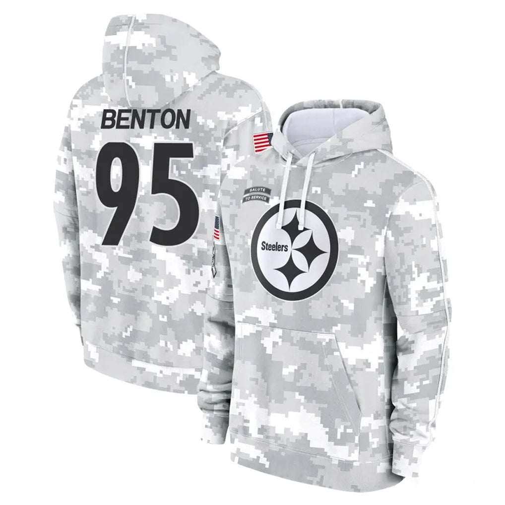harde P.Steelers #95 Keeanu Benton Player Arctic Camo Limited Salute to Service Pullover Hoodies Game Stitched Jerseys