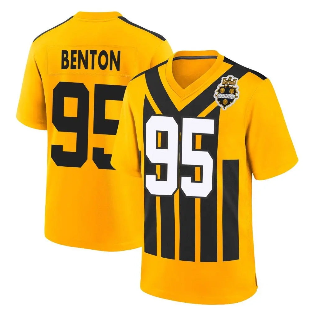 harde P.Steelers #95 Keeanu Benton Player Gold Limited 1933 Throwback Home Game Stitched Jerseys