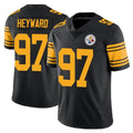 harde P.Steelers #97 Cameron Heyward Player Black Limited Color Rush Home Game Stitched Jerseys