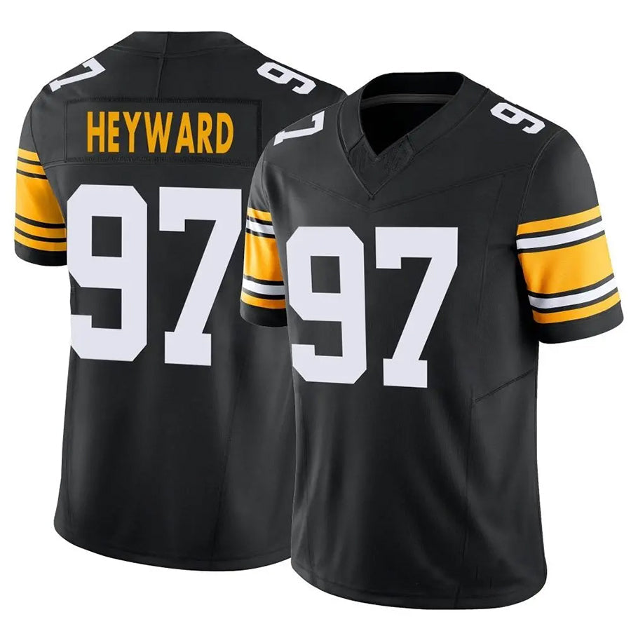 harde P.Steelers #97 Cameron Heyward Player Black Vapor F.U.S.E. Limited Stitched Jerseys