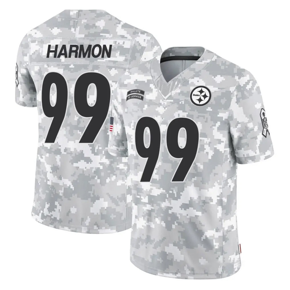 harde P.Steelers #99 Derrick Harmon Player Arctic Camo Limited Salute To Service Home Game Stitched Jerseys