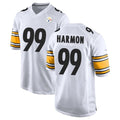 harde P.Steelers #99 Derrick Harmon Player White Home Game Stitched Jerseys