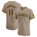 harde S.Diego Padres #11 Yu Darvish Player Khaki Home Limited Elite Stitched Jerseys