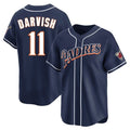 harde S.Diego Padres #11 Yu Darvish Player Navy Cooperstown Collection Limited Home Stitched Jerseys