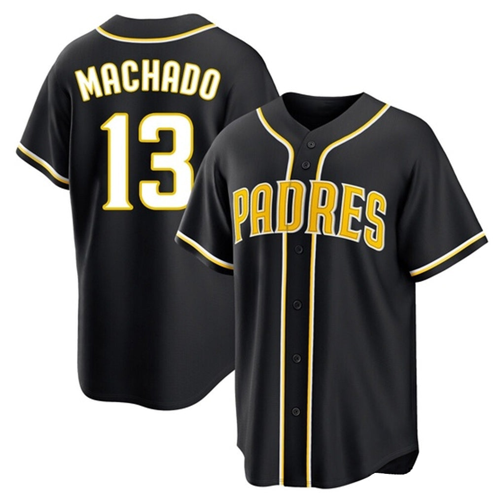 harde S.Diego Padres #13 Manny Machado Player Black 2026 Fashion Home Stitched Jerseys