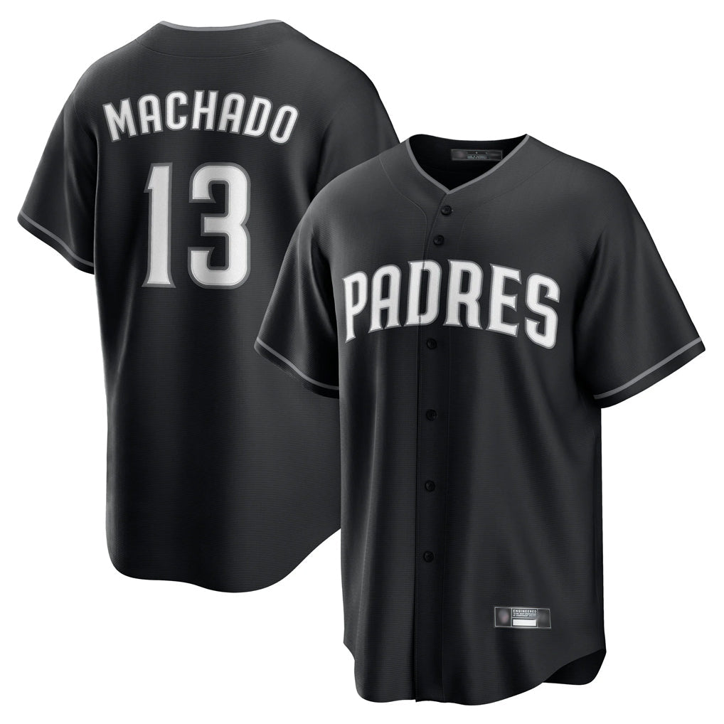 harde S.Diego Padres #13 Manny Machado Player Black Home Game Stitched Jerseys
