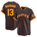 harde S.Diego Padres #13 Manny Machado Player Brown Home Cooperstown Collection Replica Game Stitched Jerseys